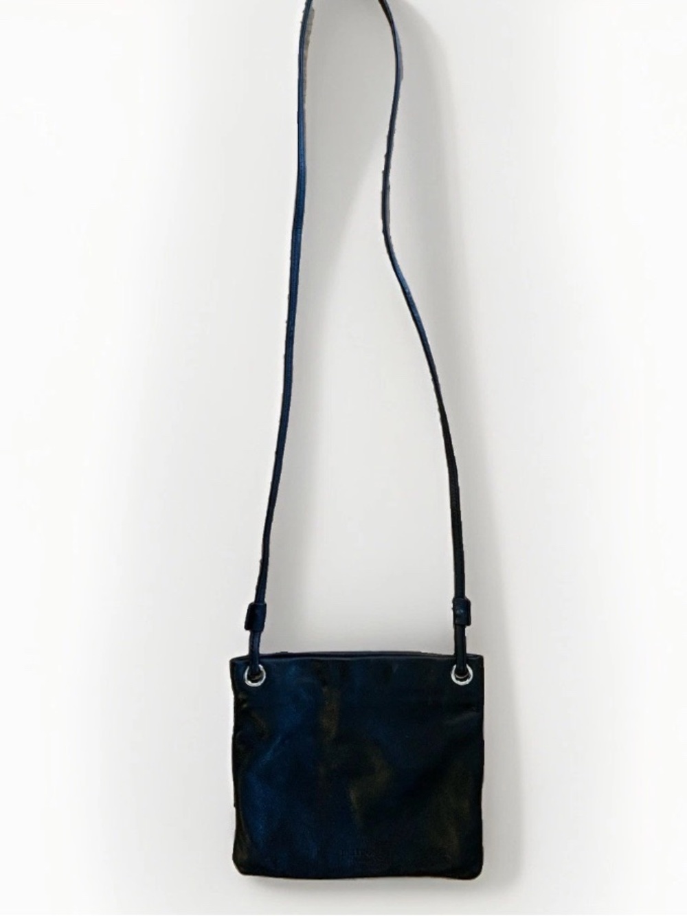 Margot Minimalist Black Leather Crossbody Bag designer chic